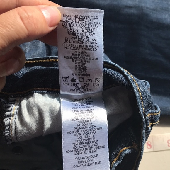 Levi’s 514 straight leg dark wash mid to high rise jeans 28 - Picture 11 of 14